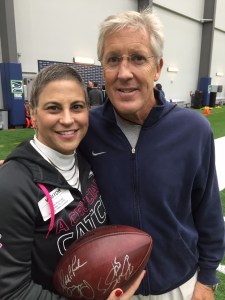 My new friend, Pete Carroll, Coach of the Seahawks!